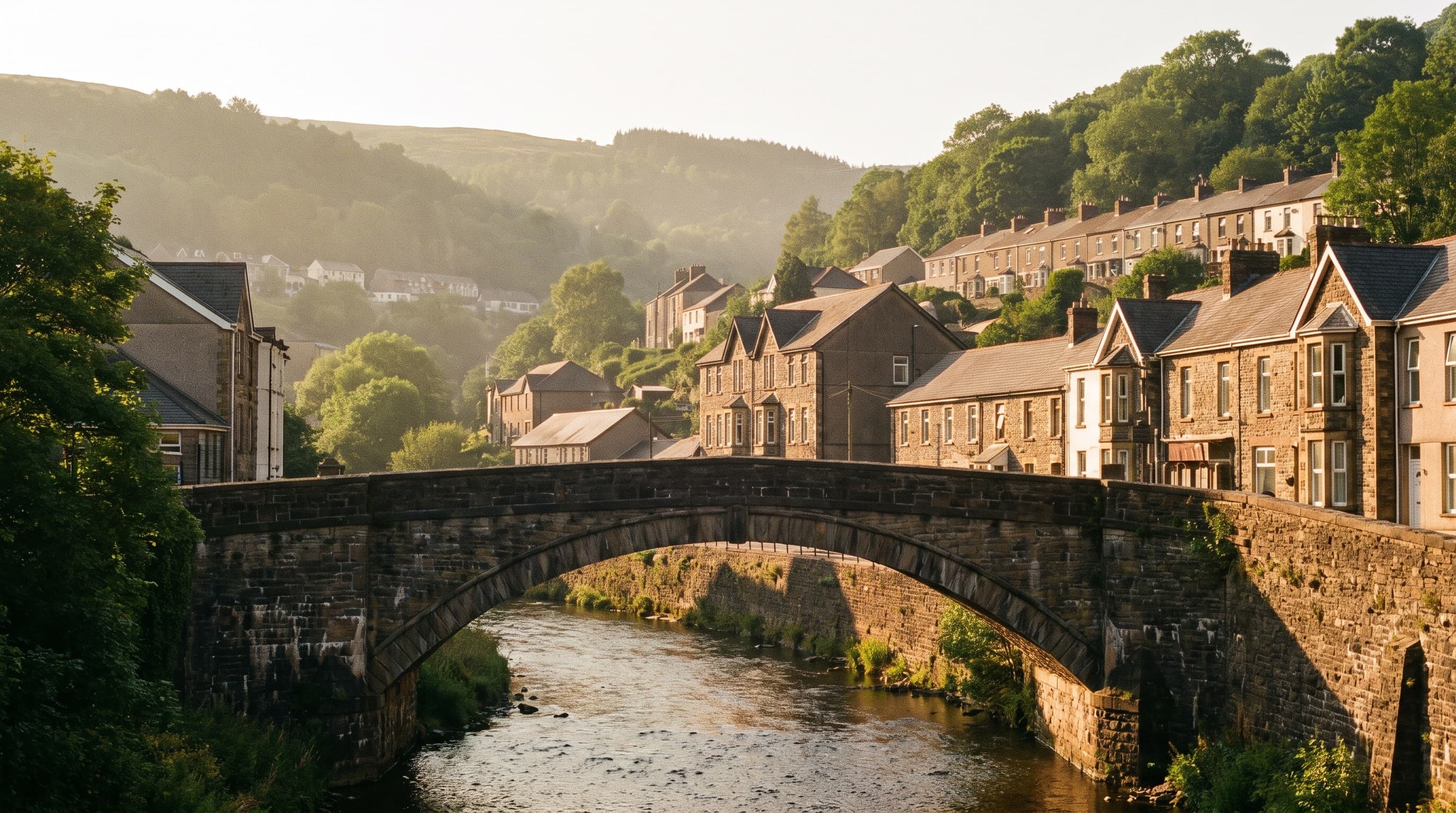 Houses in Pontypridd, South Wales